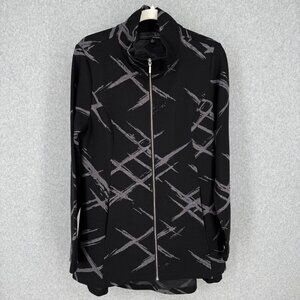 Liv Habitat Clothes Womens Full Zip Stella Jacket Size S Black Abstract Active